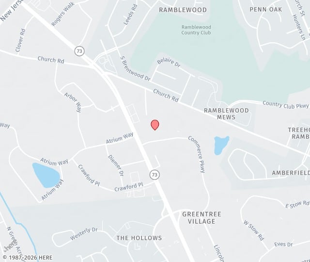 Location Map: 16000 Commerce Pkwy, Suite B-1 Mt Laurel Township, New Jersey 08054