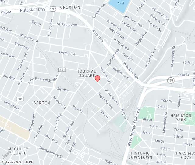 Location Map: 550 Newark Avenue, Suite 408 Jersey City, New Jersey 07306