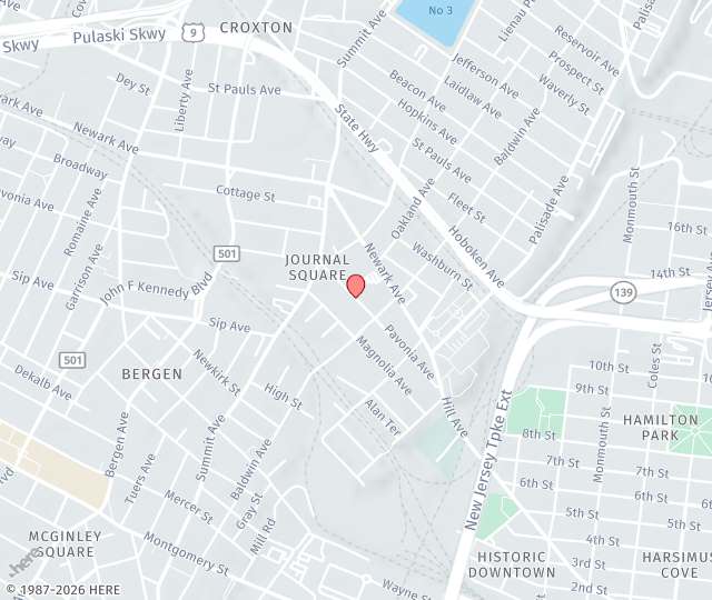 Location Map: 550 Newark Avenue, Suite 408 Jersey City, New Jersey 07306